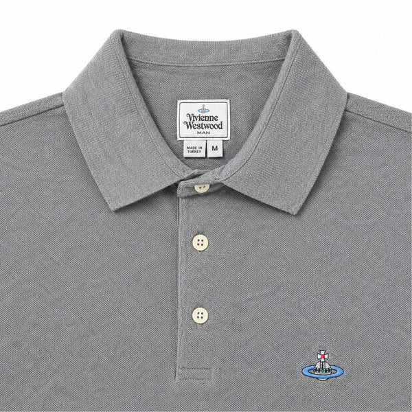 Classic Cotton Polo Shirt - Grey Marle