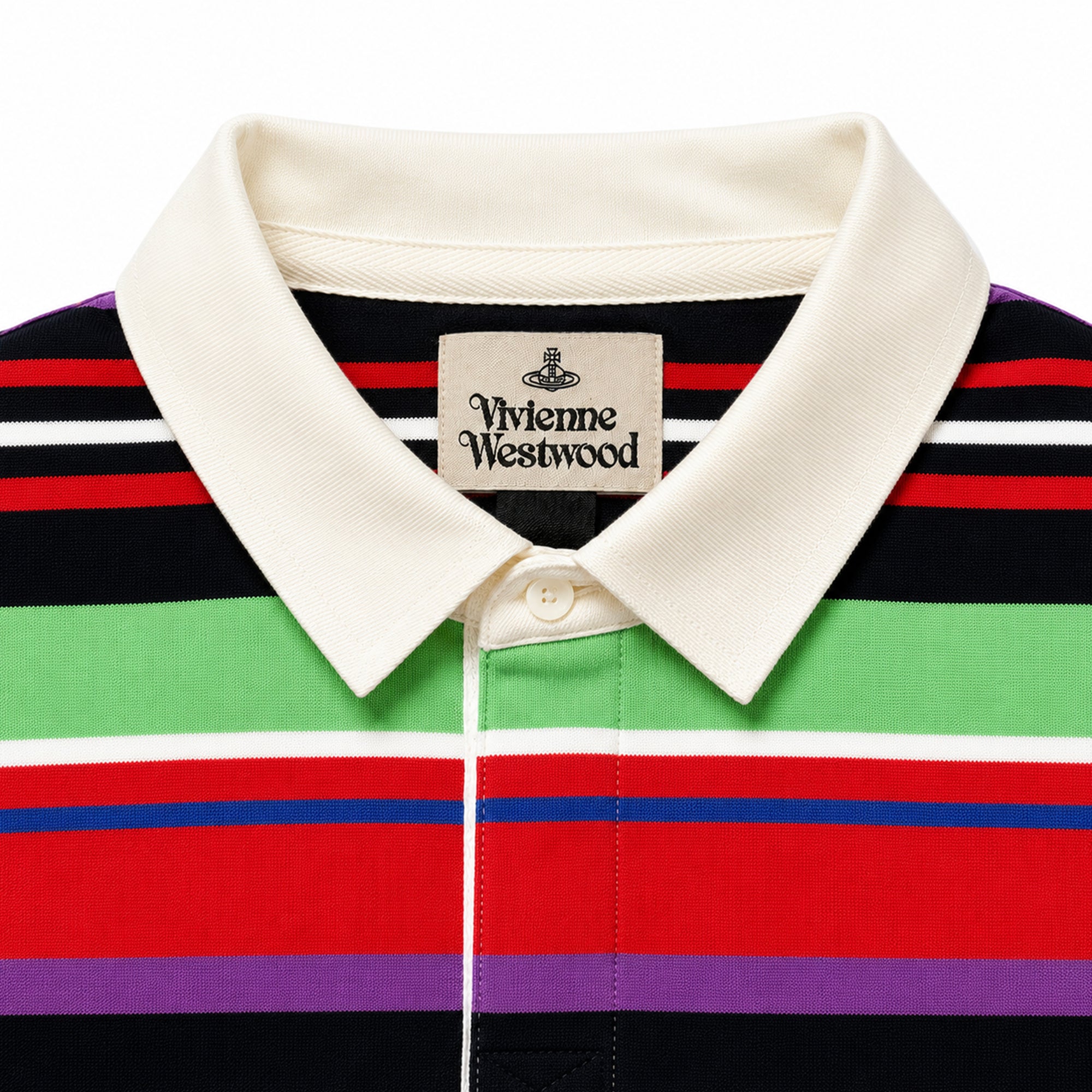 Rugby Long Sleeve Polo Shirt - Black Stripe