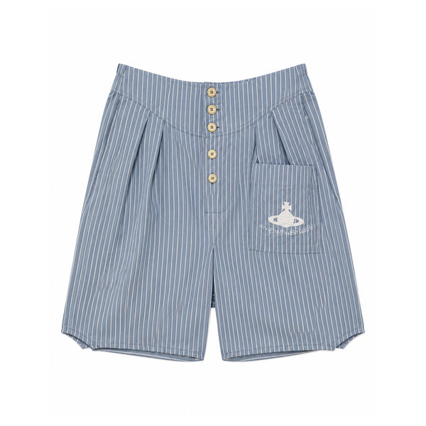 Romario Striped Cotton Shorts