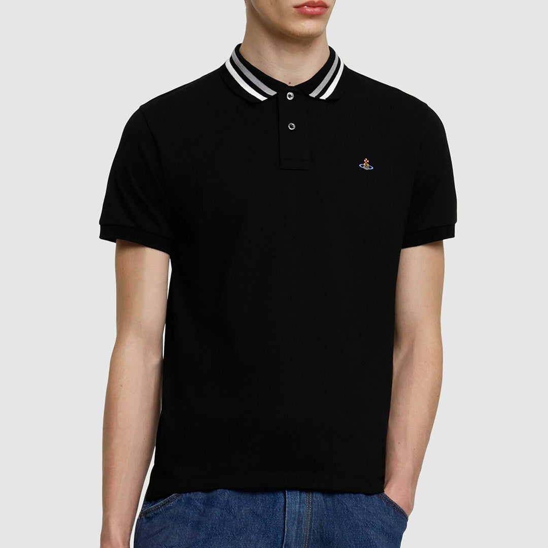 Classic Cotton Polo Shirt - Black
