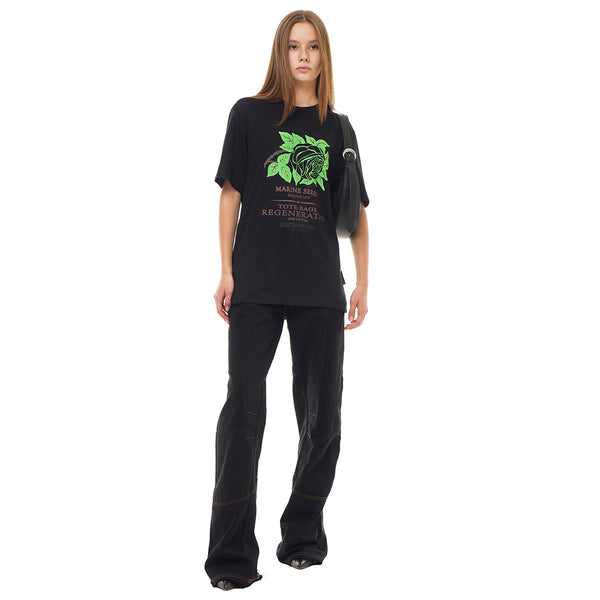 Graphic Organic Cotton T-shirt - Black