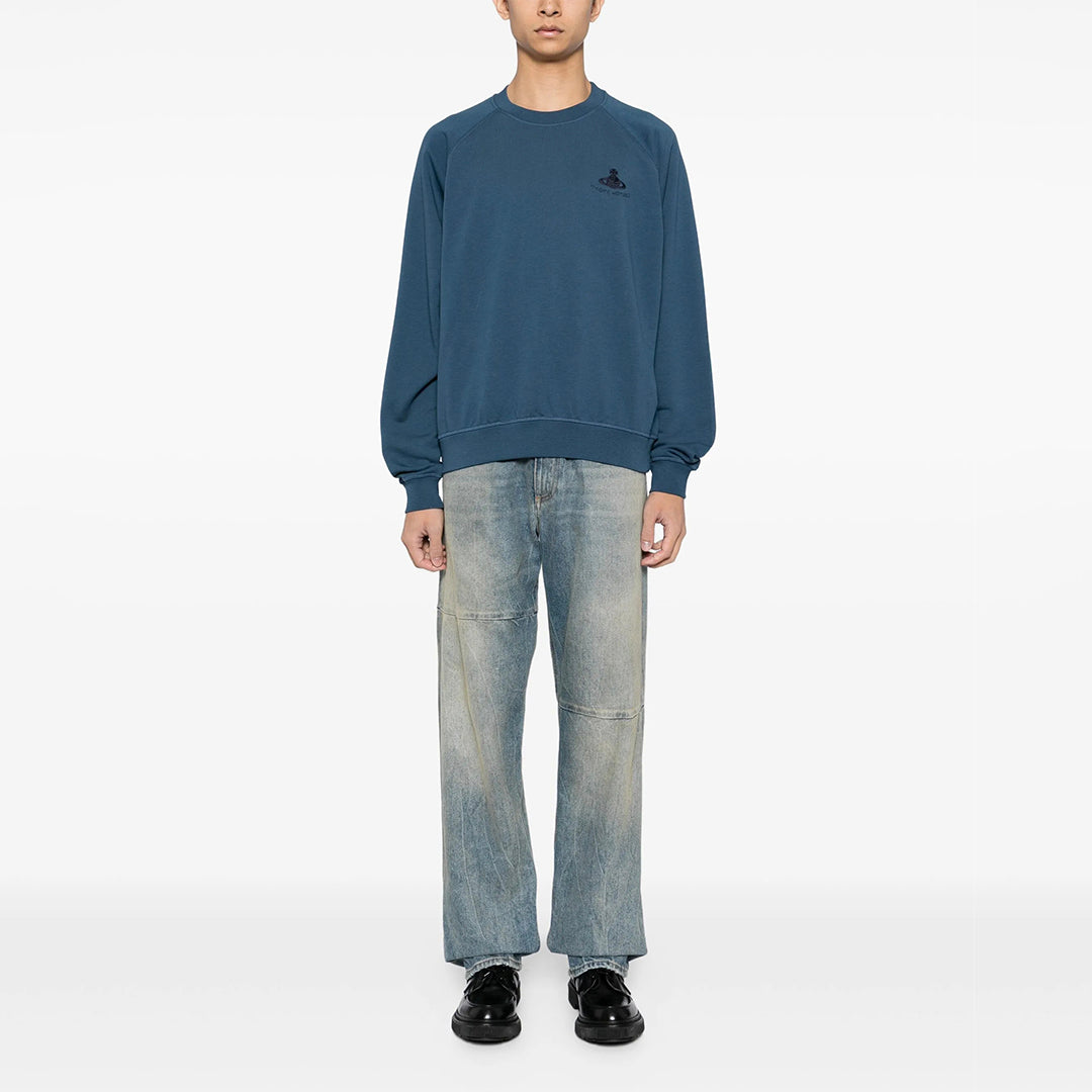 Orb Embroidered Sweatshirt - Dark Denim