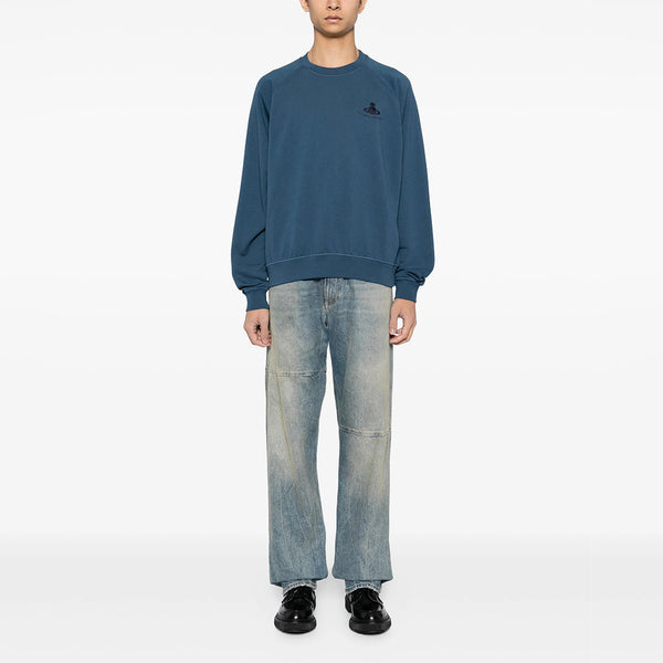 Orb Embroidered Sweatshirt - Dark Denim