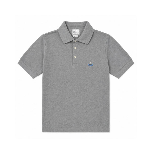 Classic Cotton Polo Shirt - Grey Marle