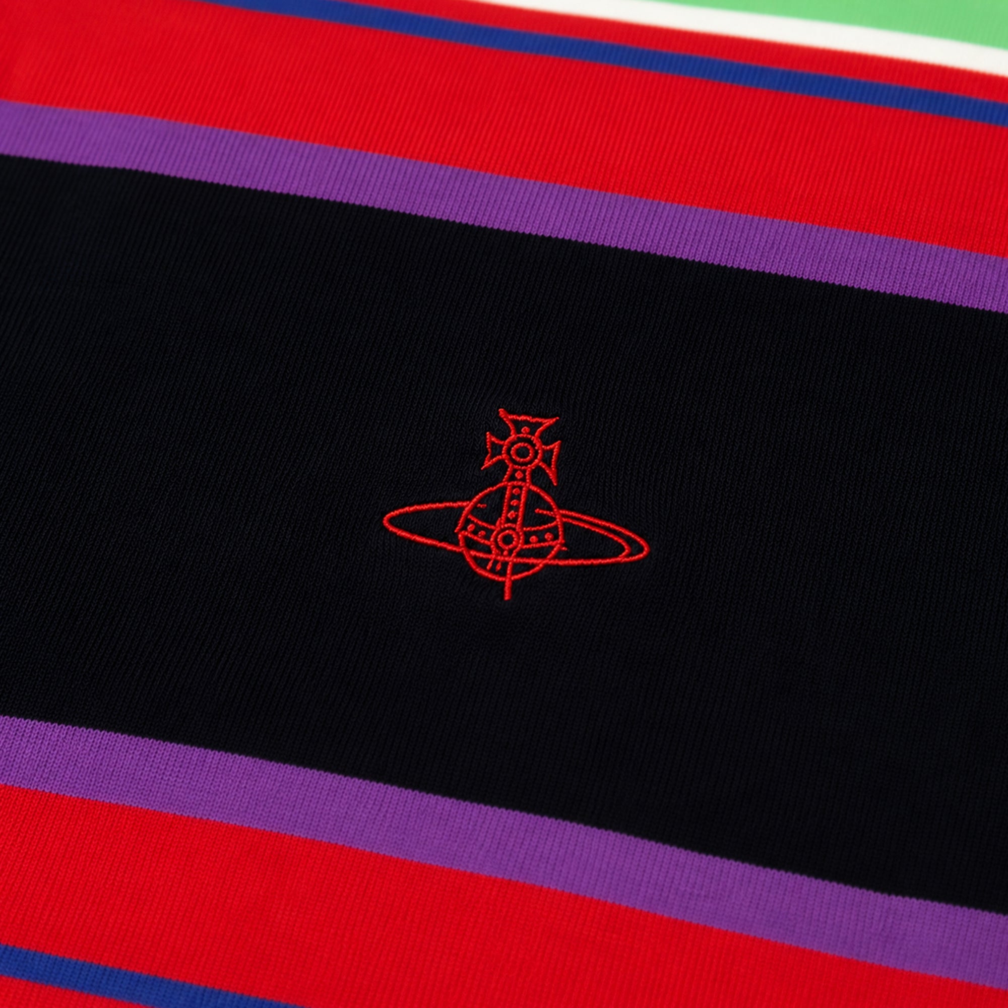 Rugby Long Sleeve Polo Shirt - Black Stripe
