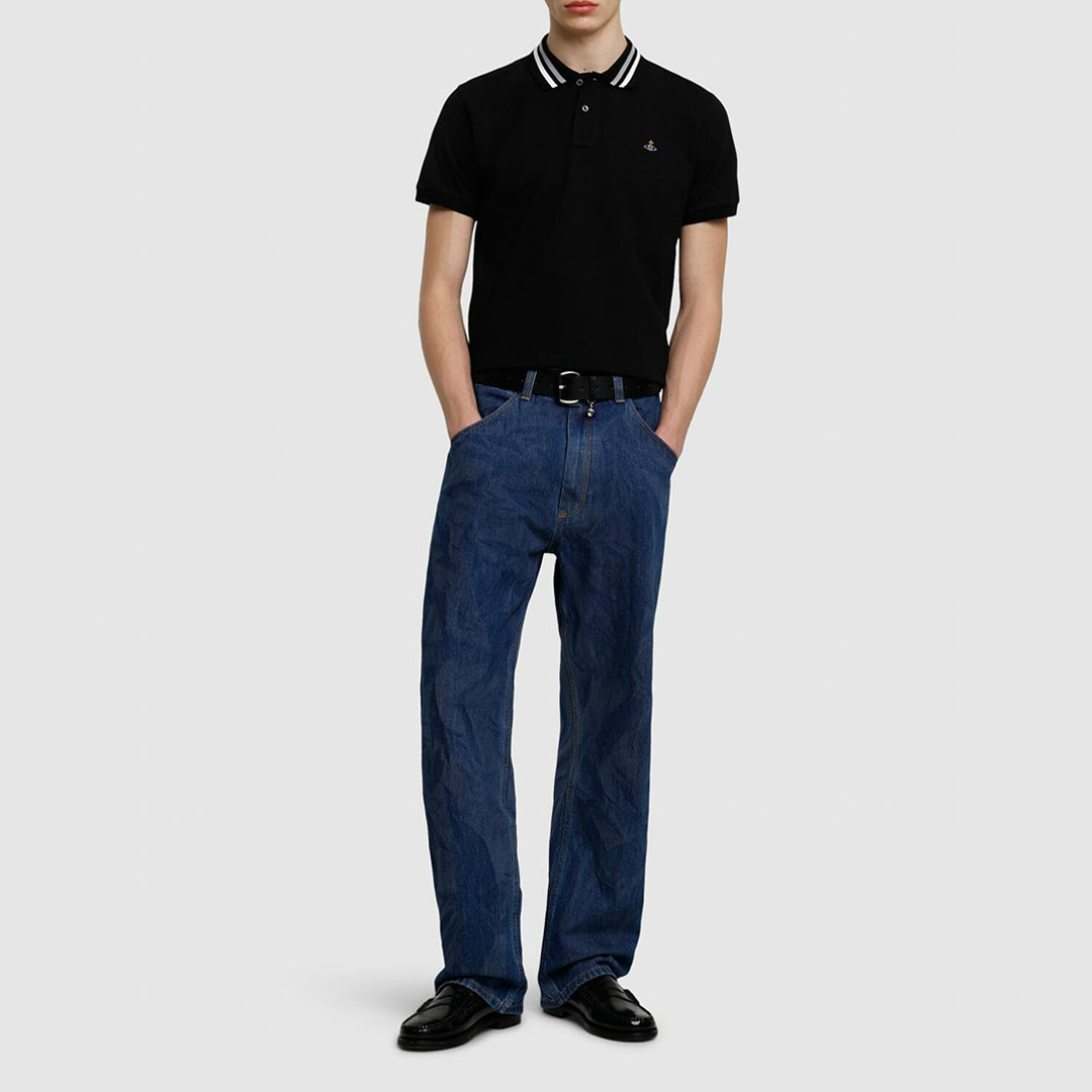 Classic Cotton Polo Shirt - Black