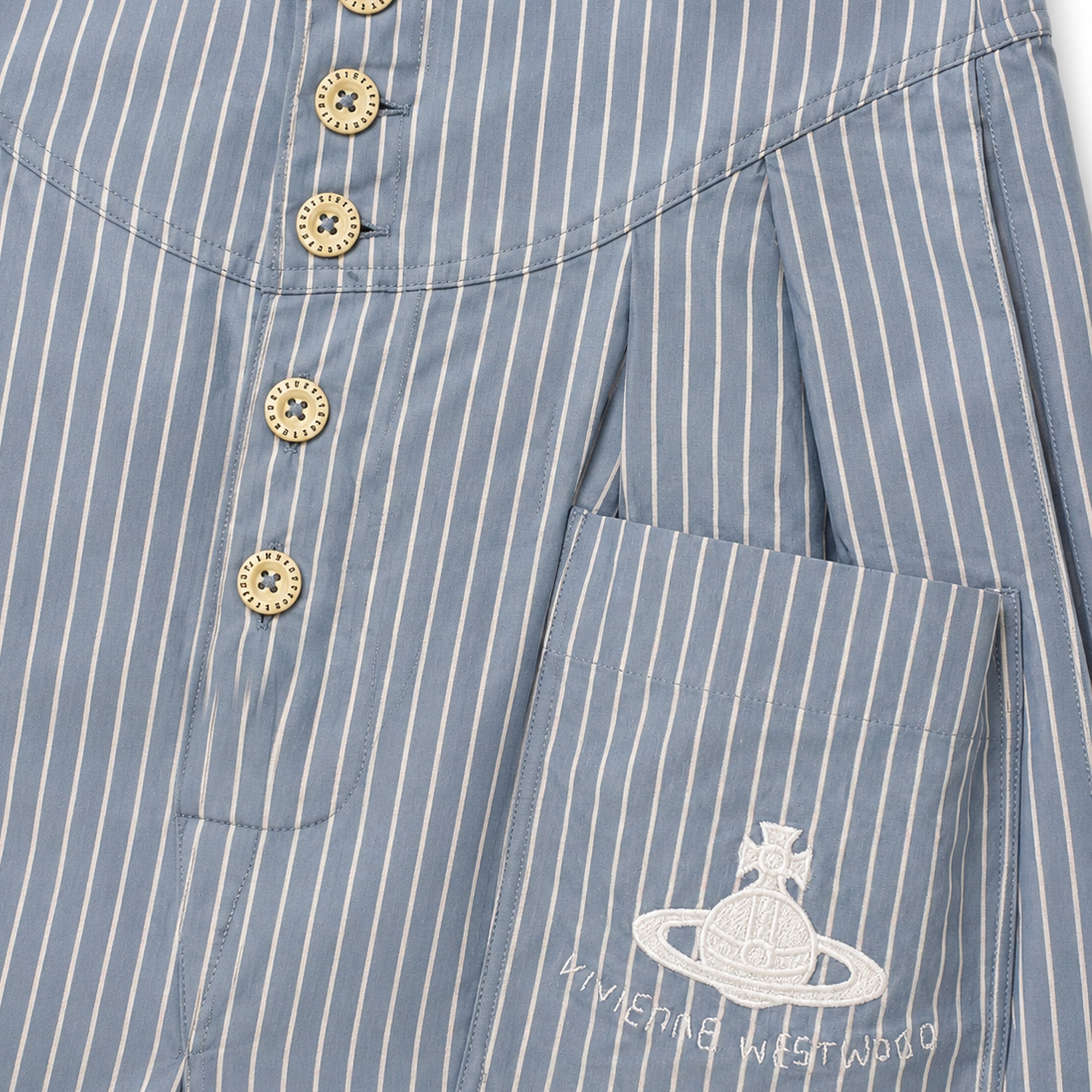 Romario Striped Cotton Shorts