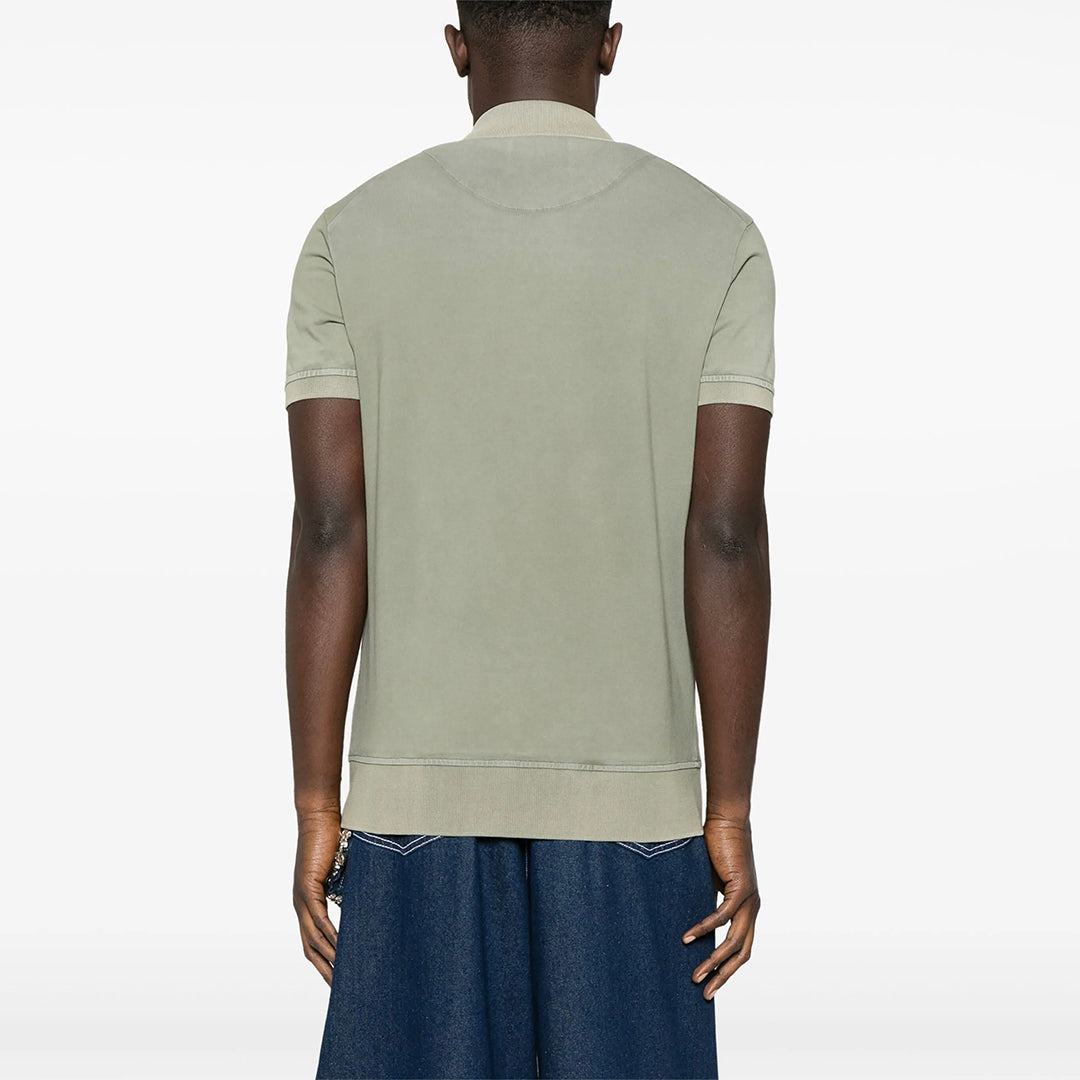 Garment-Dyed Pique Polo Shirt - Sage Green