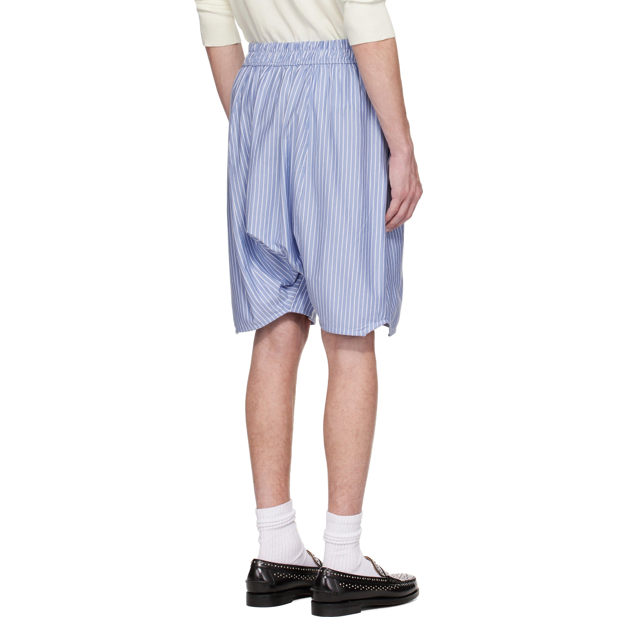 Romario Striped Cotton Shorts