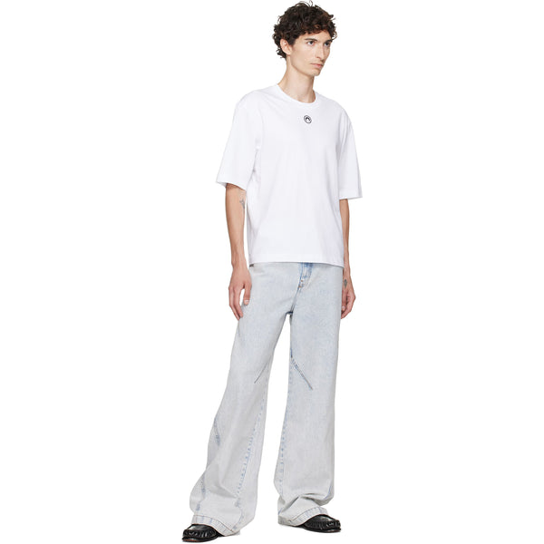 Moon Logo Jersey Loose Fit SS T-shirt - White