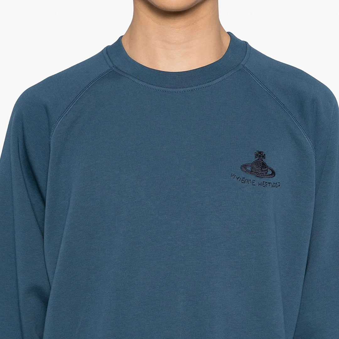 Orb Embroidered Sweatshirt - Dark Denim
