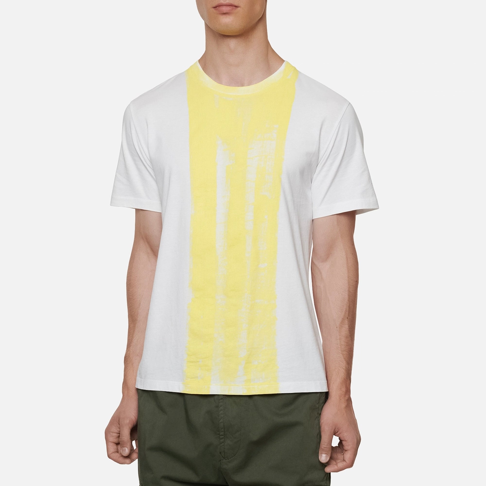 Painted Colour Block T-shirt - Yellow