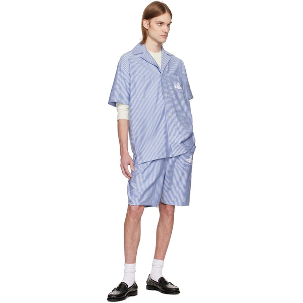 Romario Striped Cotton Shorts