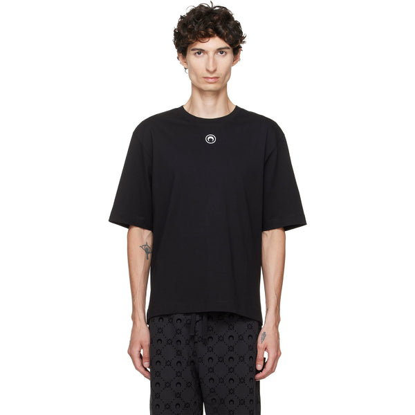 Moon Logo Jersey Loose Fit SS T-shirt - Black