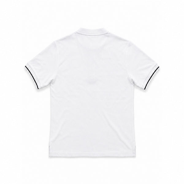 Round Neck Polo Shirt - White
