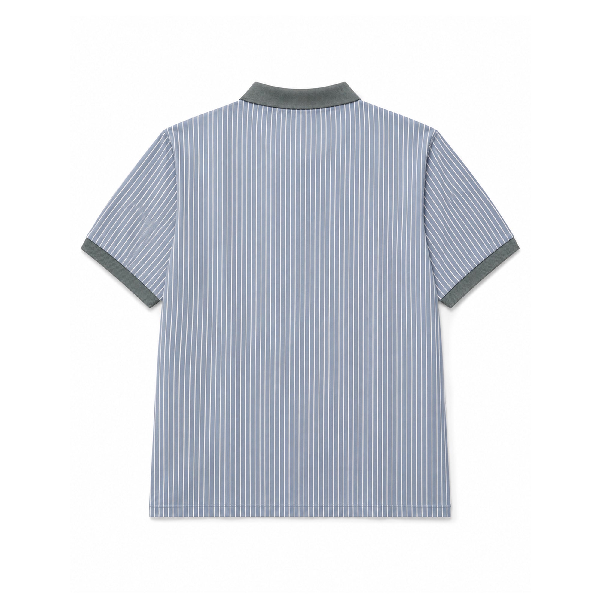 Classic Striped Polo Shirt - White/Blue