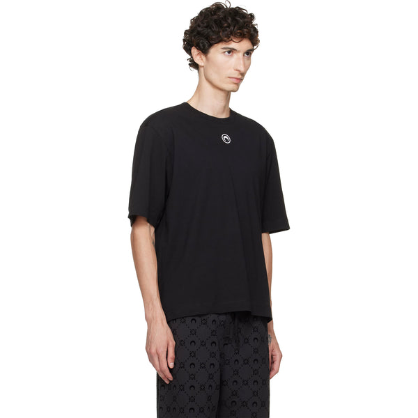 Moon Logo Jersey Loose Fit SS T-shirt - Black