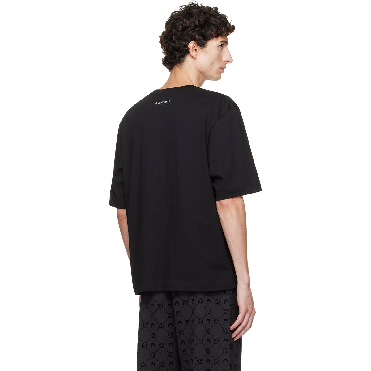 Moon Logo Jersey Loose Fit SS T-shirt - Black