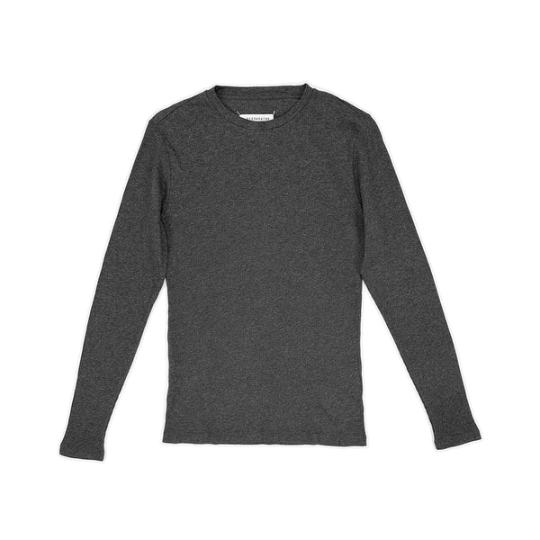 Line 10 Ribbed Cotton Top – Charcoal