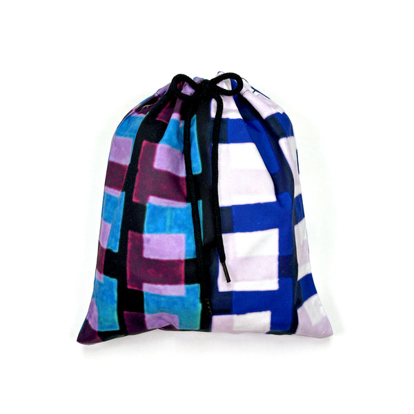 Phibbs Shorts – Blue/White Split Grid