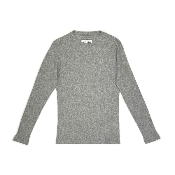Line 10 Ribbed Cotton Top – Grey Marle