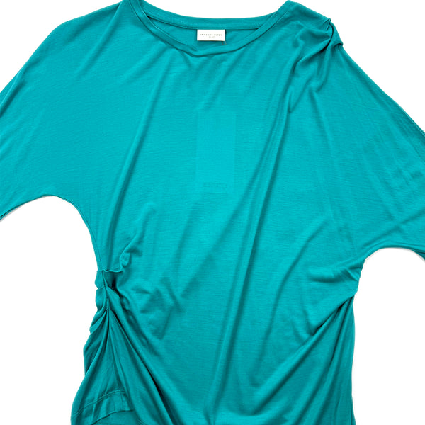 Teal Ruched Side Top