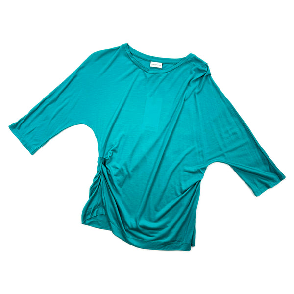 Teal Ruched Side Top