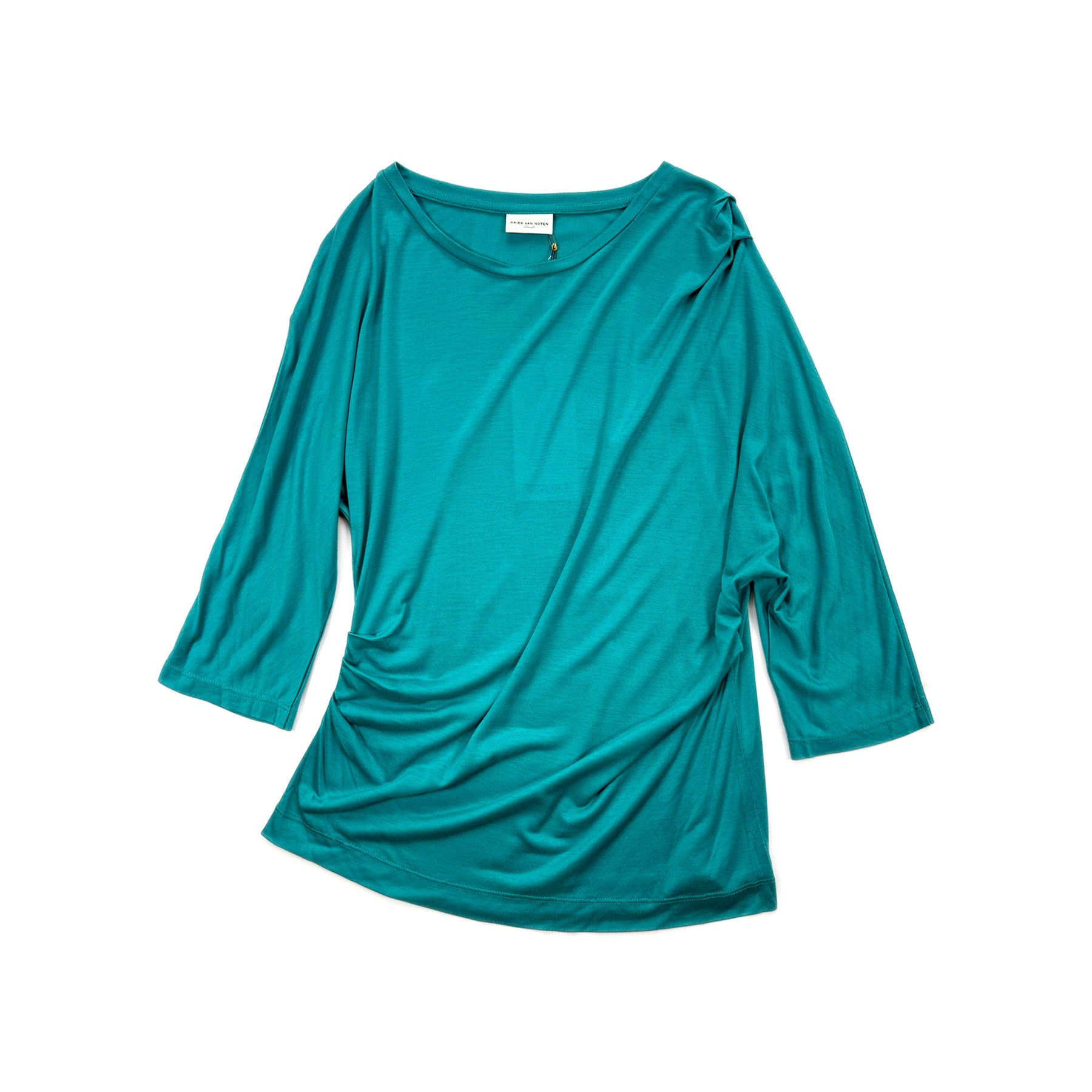 Teal Ruched Side Top