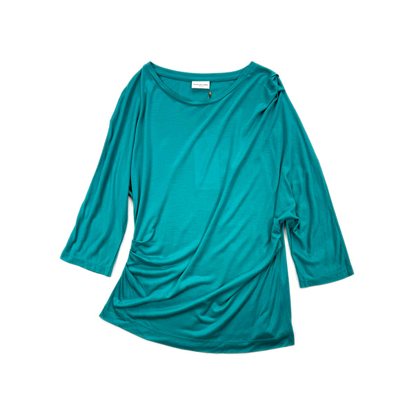 Teal Ruched Side Top