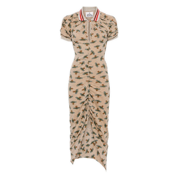 Pulling Dress - Sand Overdye Orb Print