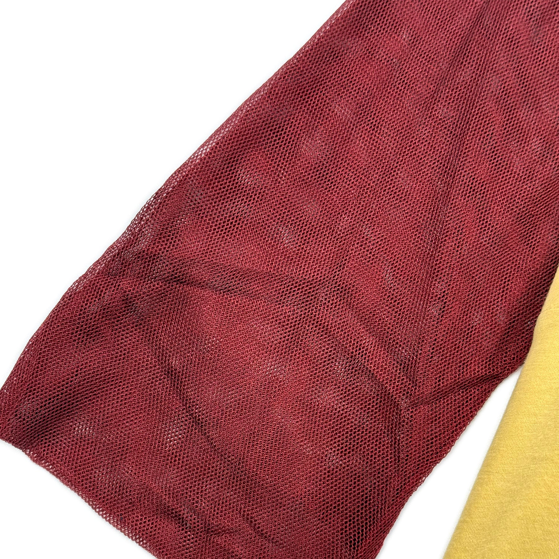 Two Tone Mesh Sleeve Raglan Top