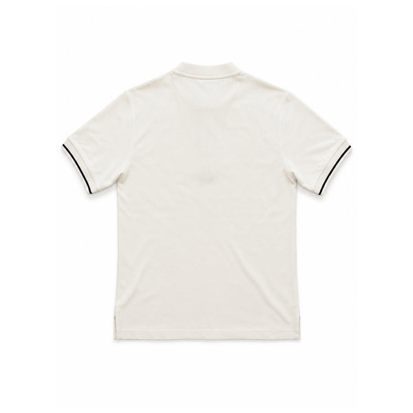 Round Neck Polo Shirt - Off White
