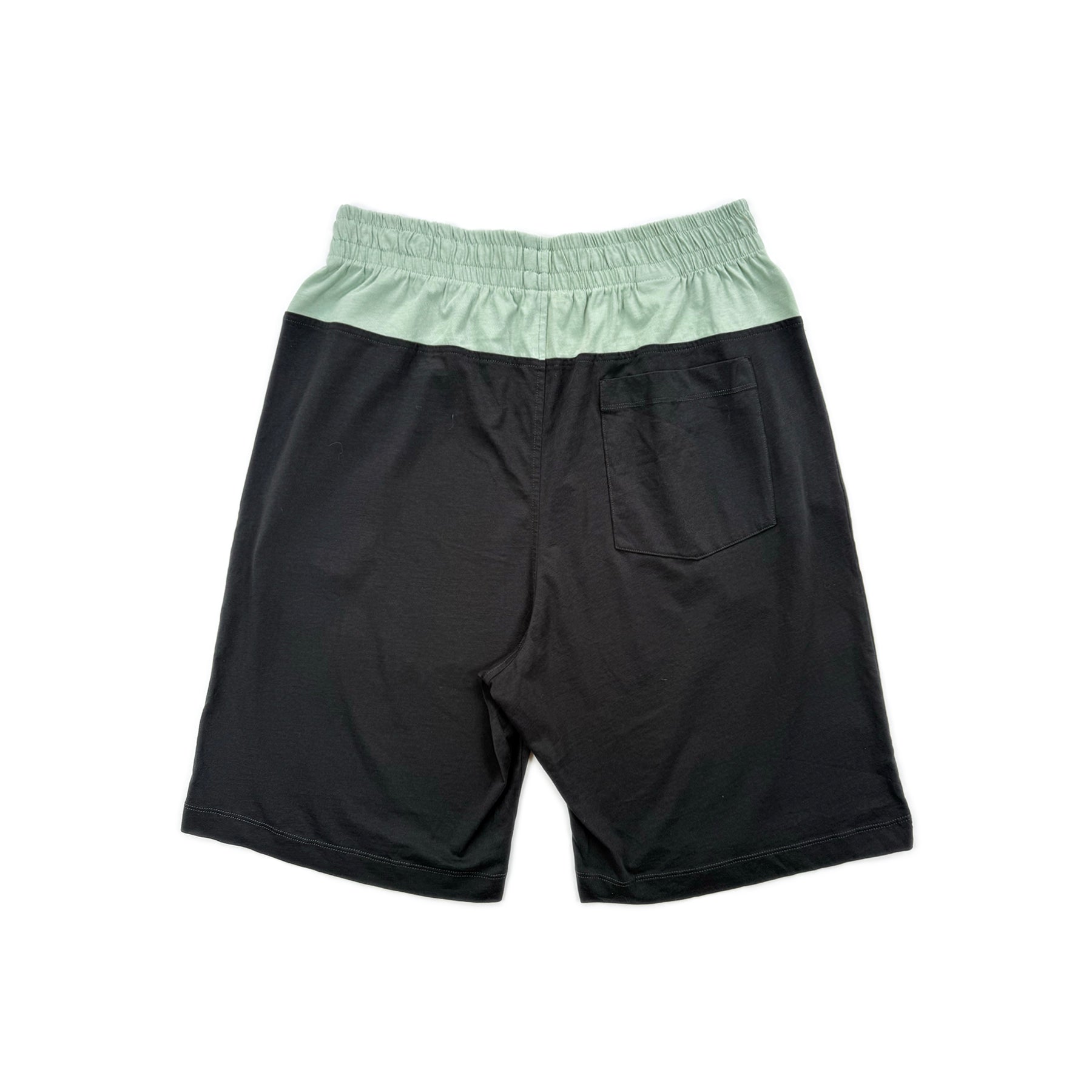 Two Tone Panelled Shorts – Sage / Black
