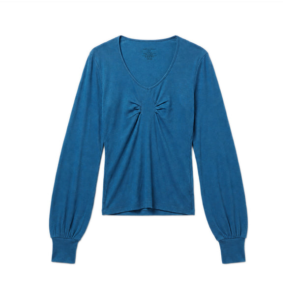 Ribbed Cotton Long Sleeve - Teal