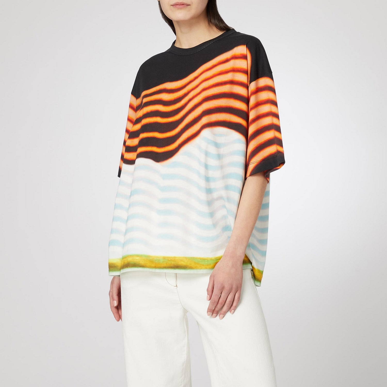 Hagles Stripe Printed T-shirt Light Blue