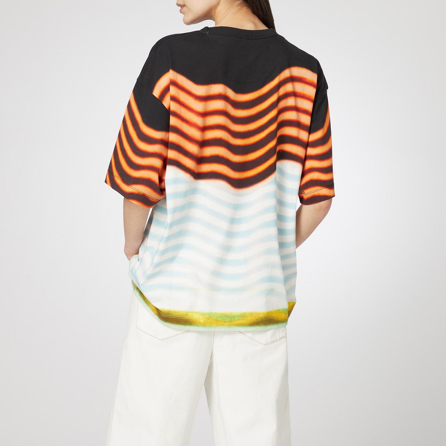 Hagles Stripe Printed T-shirt Light Blue