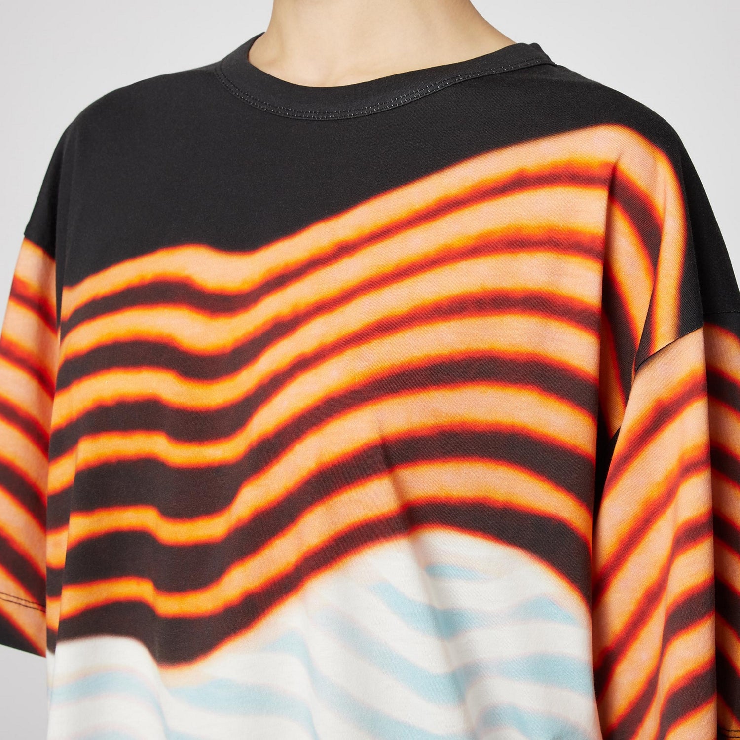 Hagles Stripe Printed T-shirt Light Blue