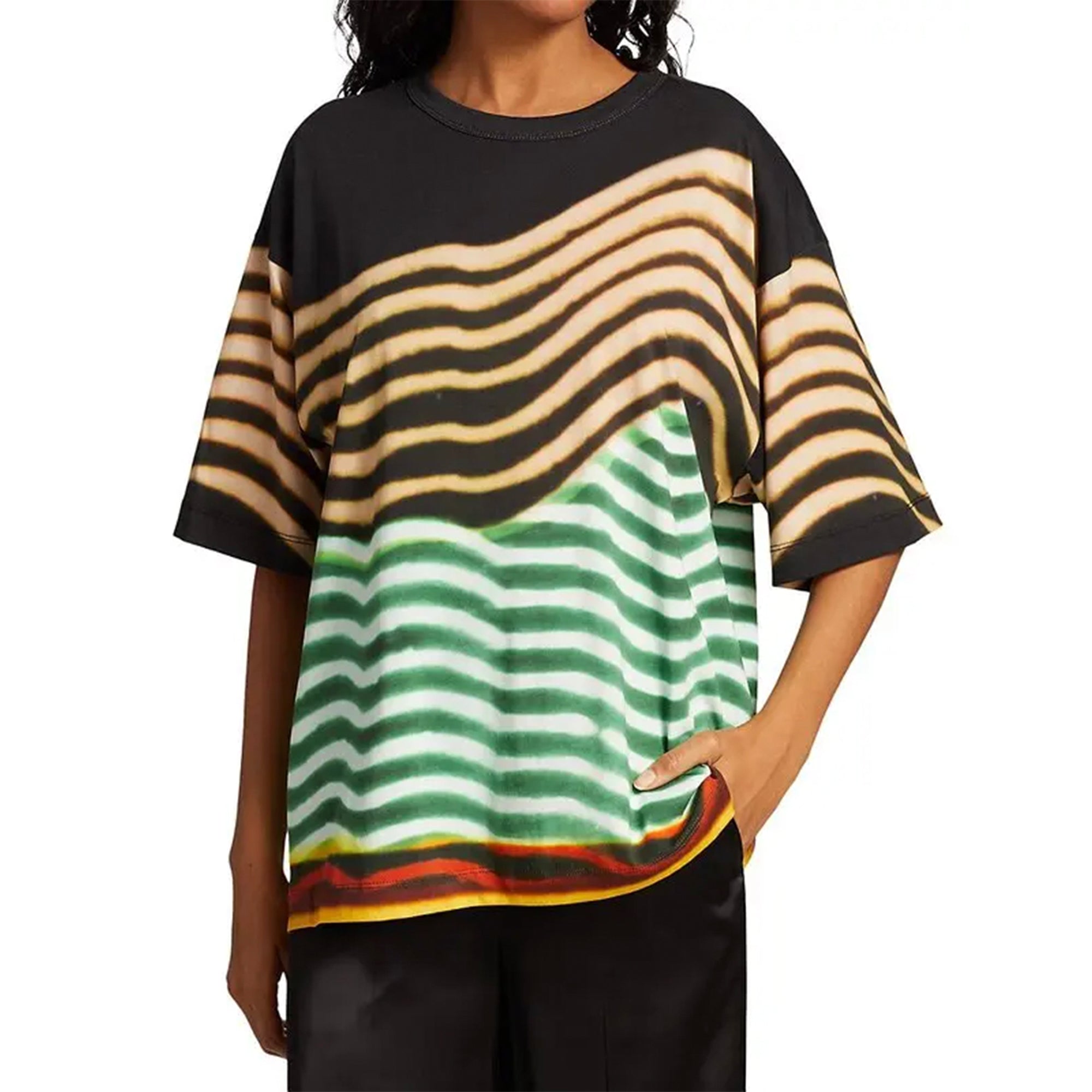 Hagles Stripe Printed T-shirt – Green