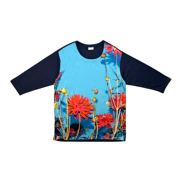 Silk Floral Top Blue