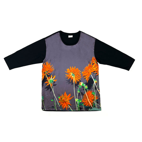 Silk Floral Top Purple