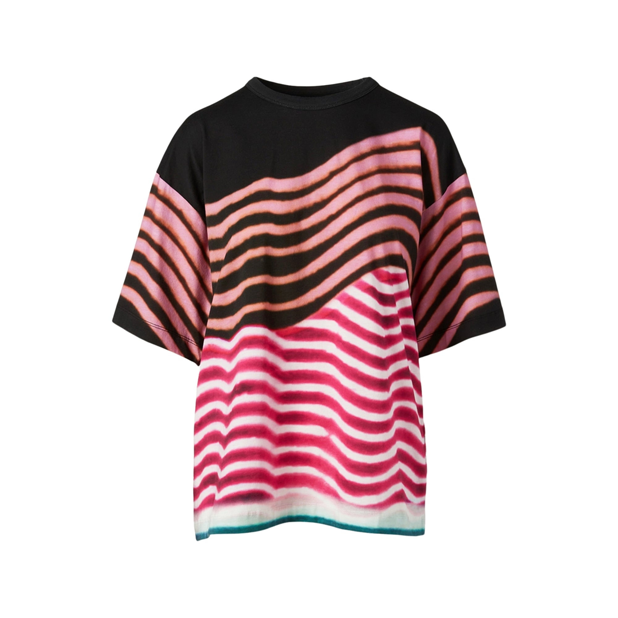 Hagles Stripe Printed T-shirt Pink