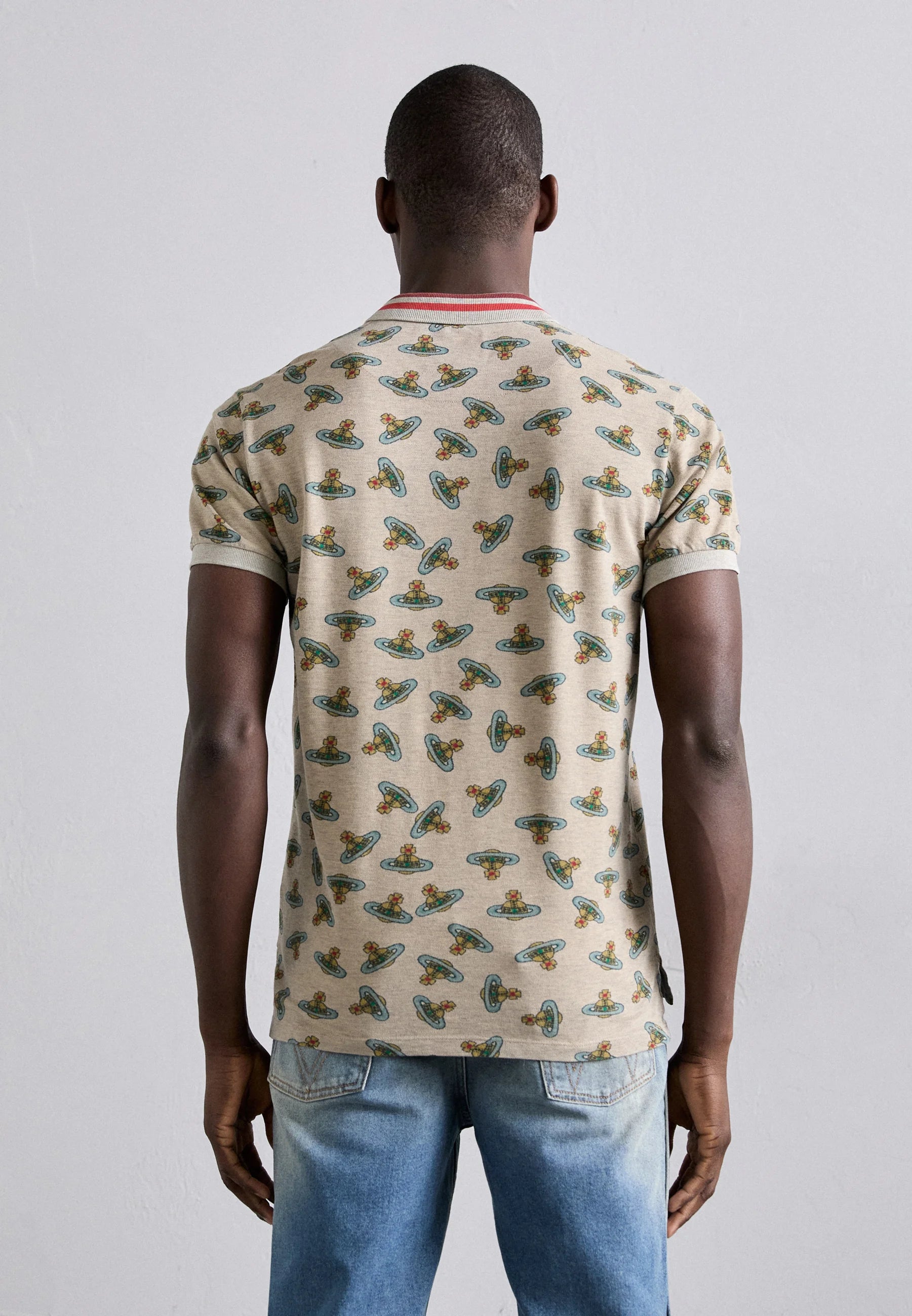 Logo Print Polo Shirt - Sand Brown