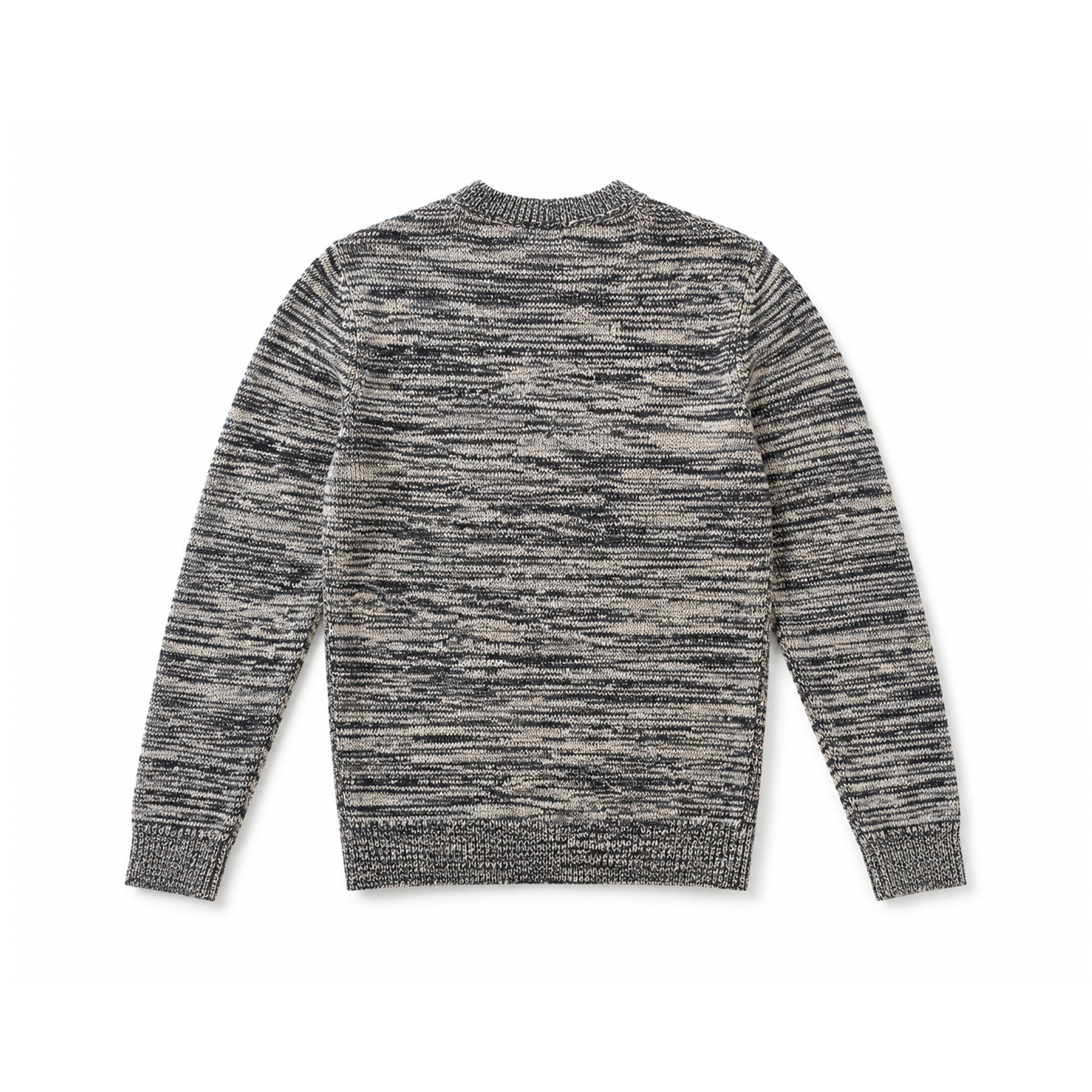 Marled Cotton Jumper – Black / Ecru