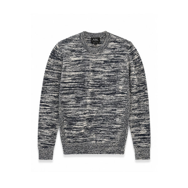 Marled Cotton Jumper – Black / Ecru