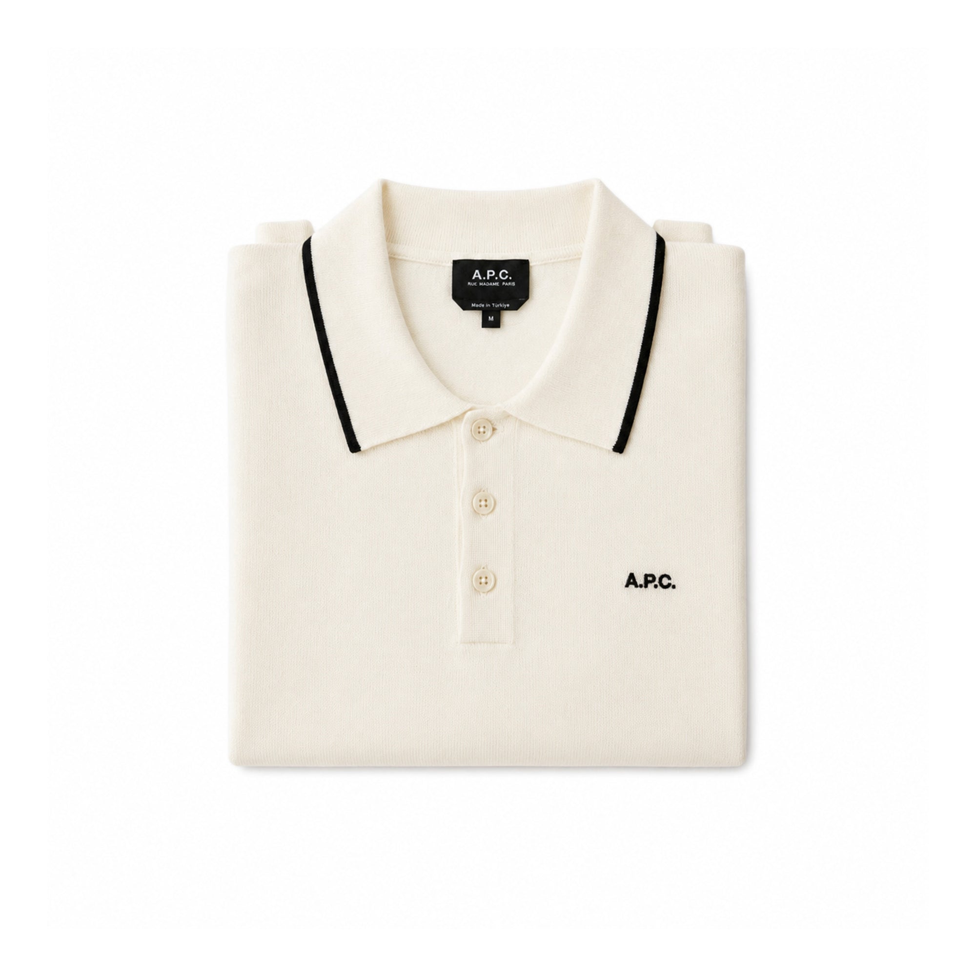 Flynn Polo – Off White / Black