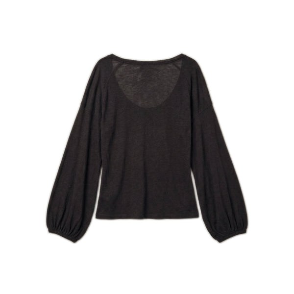 Ultra-fine Bell Sleeve Top - Black