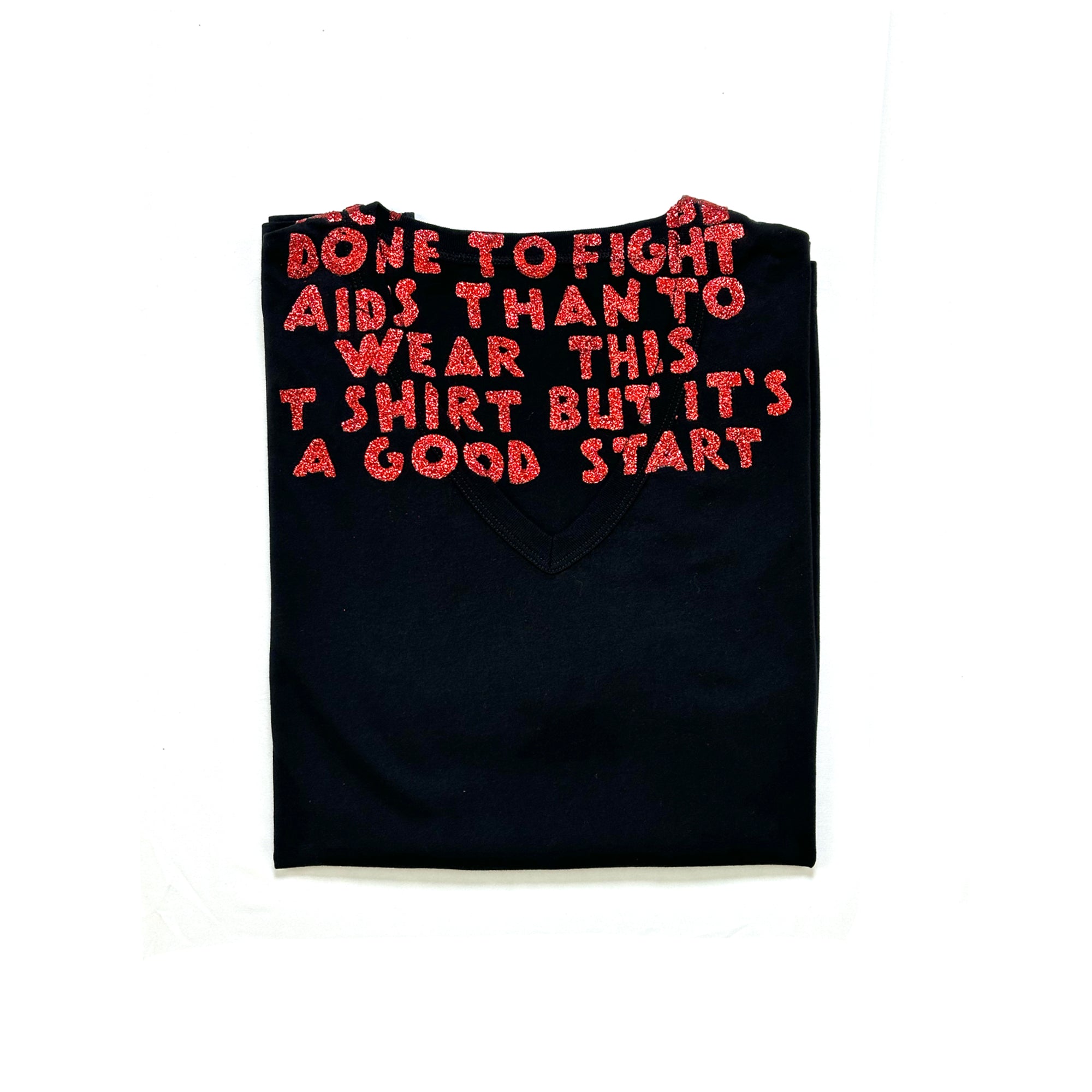 Aids Charity T-shirt Black/Red