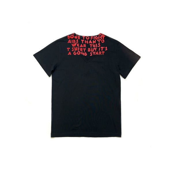 AIDS Charity T-shirt – Black/Red