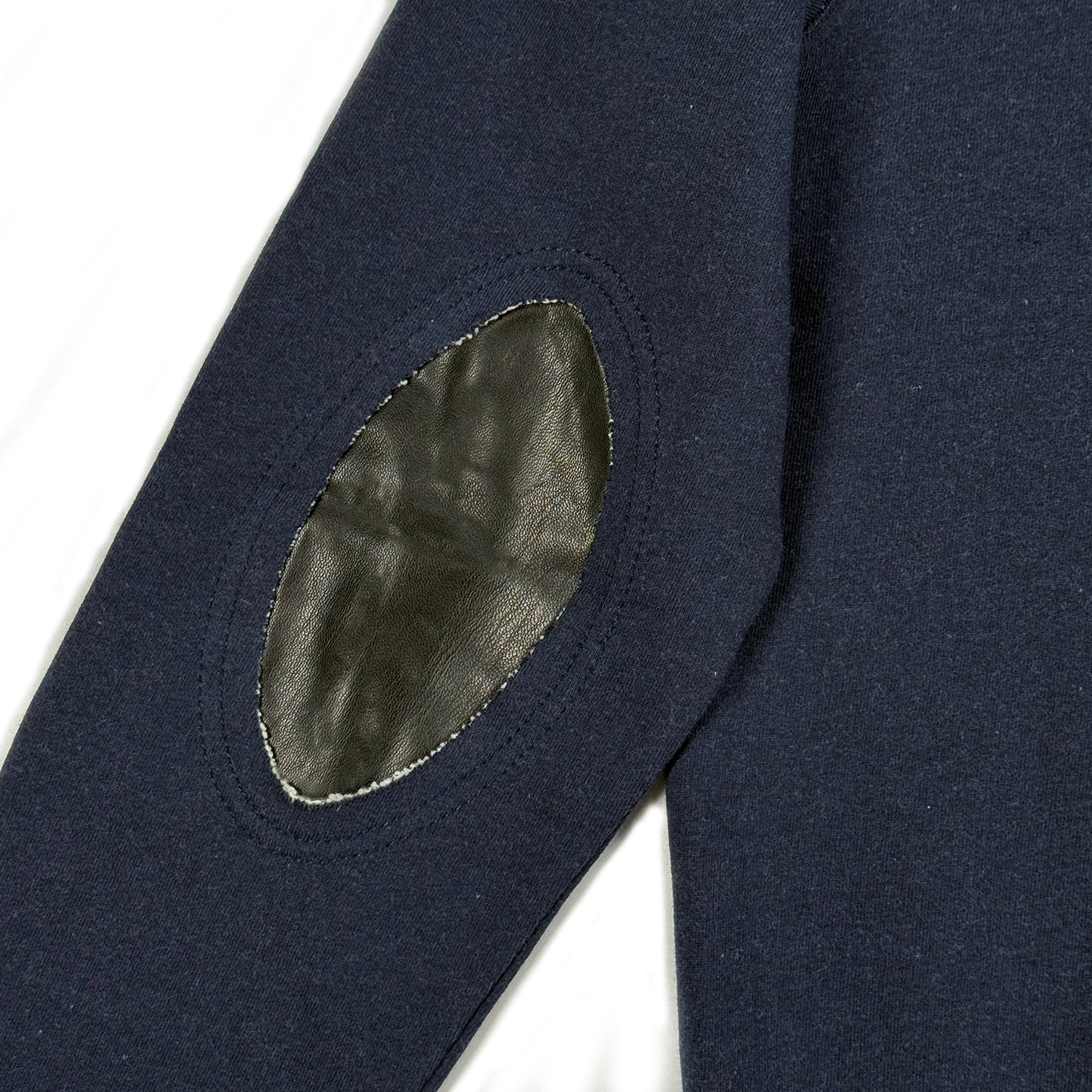 Elbow Patch Sweatshirt - Navy Marle