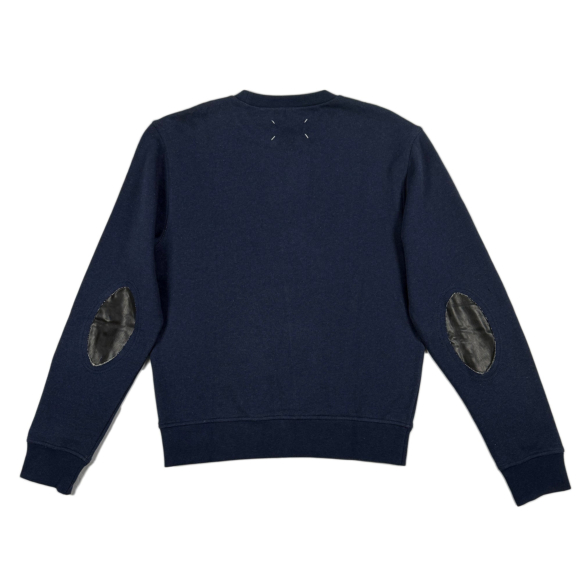 Elbow Patch Sweatshirt - Navy Marle